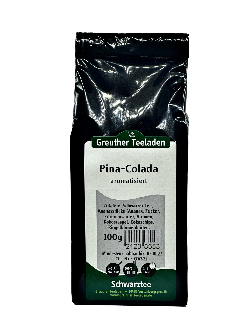 Pina Colada Schwarzer Tee aromatisiert