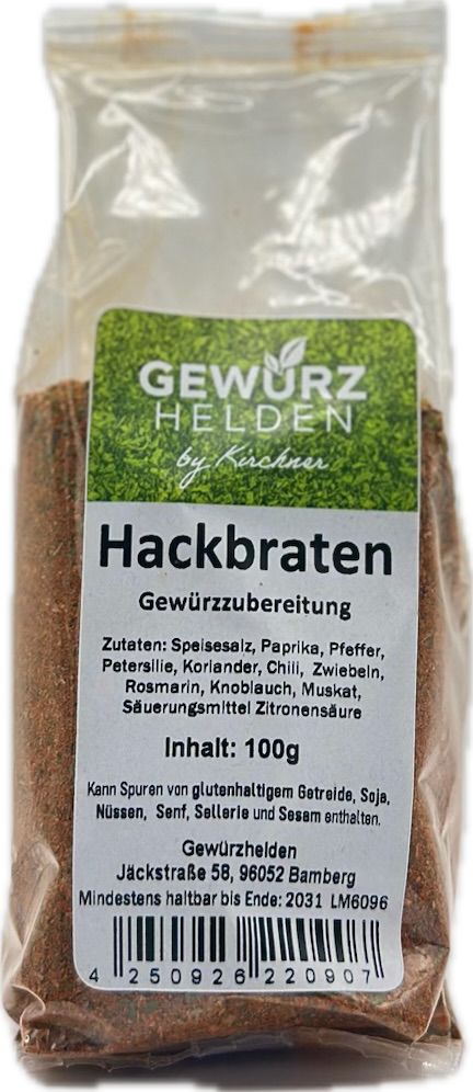 Hackbraten Gewürzzubereitung