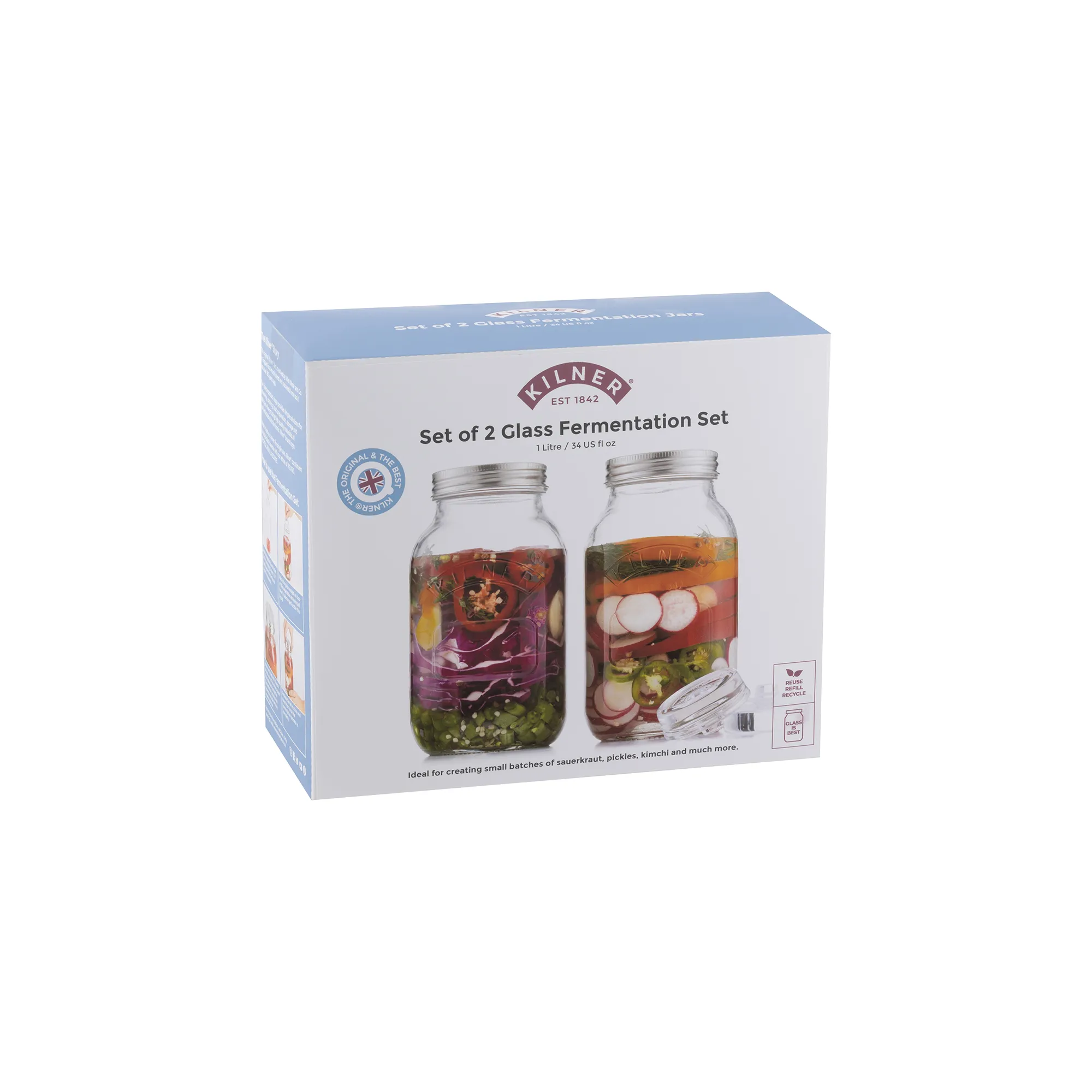 Fermentier Set 1 Liter - 2 Gläser