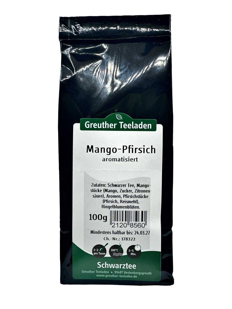 Mango Pfirsich Schwarzer Tee  aromatisiert